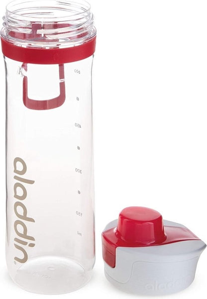 Sticla de apa sport, gradata, cu capac, 800 ml, rosu, 12995