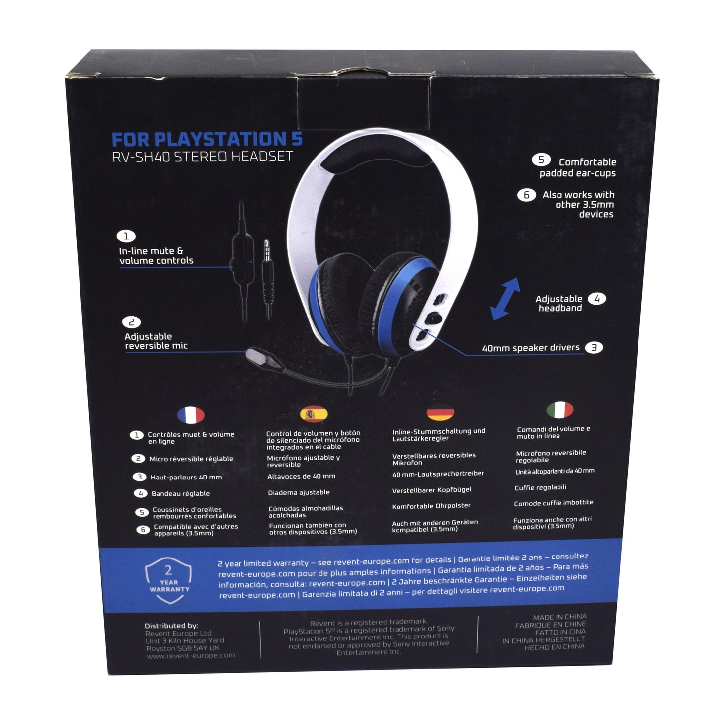 Casti gaming Xbox - RV-XB02 Series X Stereo Headset, microfon zgomot redus, control volum, buton mute, albastru