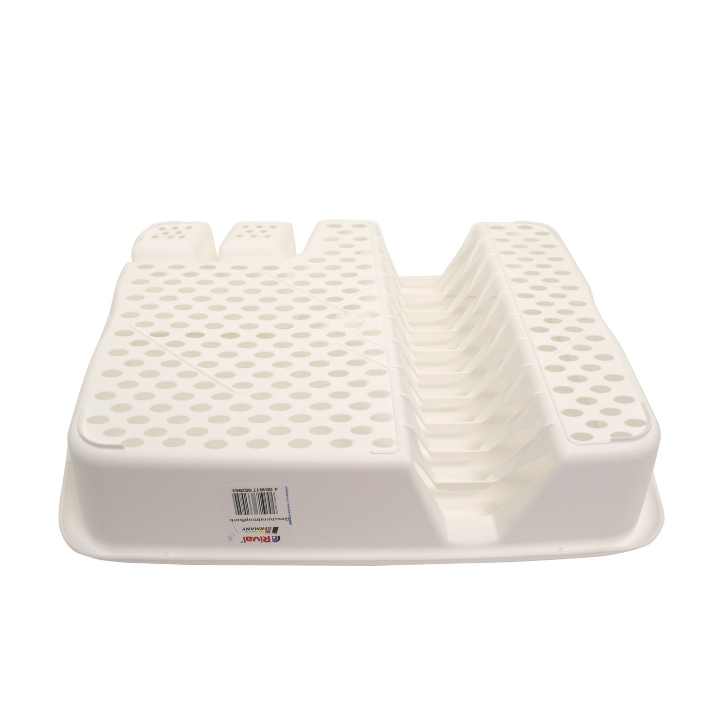 Suport pentru uscarea vaselor, Rival, 37 x 30 x 9 cm, alb, 62954