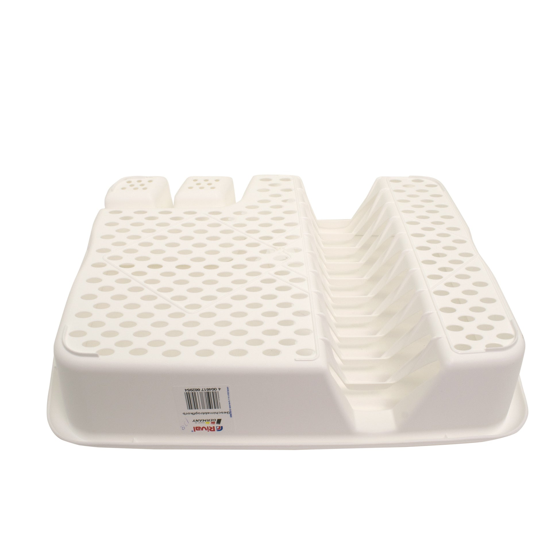 Suport pentru uscarea vaselor, Rival, 37 x 30 x 9 cm, alb, 62954