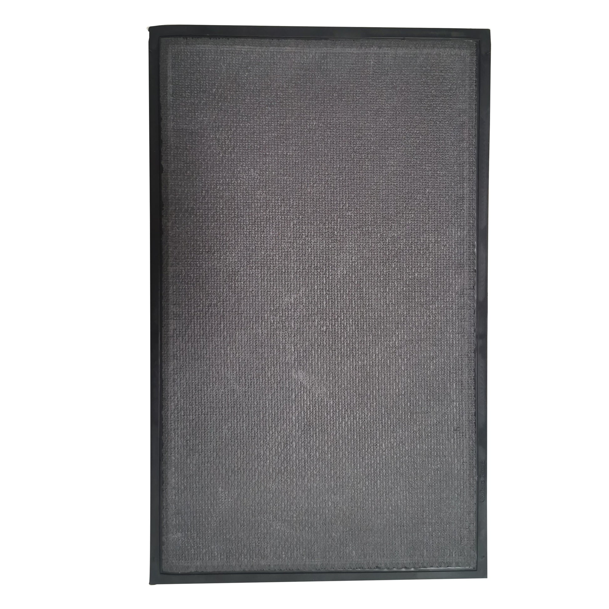 Covoras intrare GermagTrend, 75 x 46 cm, gri, material textil, cauciuc, 58046GYBLK