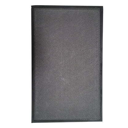 Covoras intrare GermagTrend, 75 x 46 cm, gri, material textil, cauciuc, 58046GYBLK