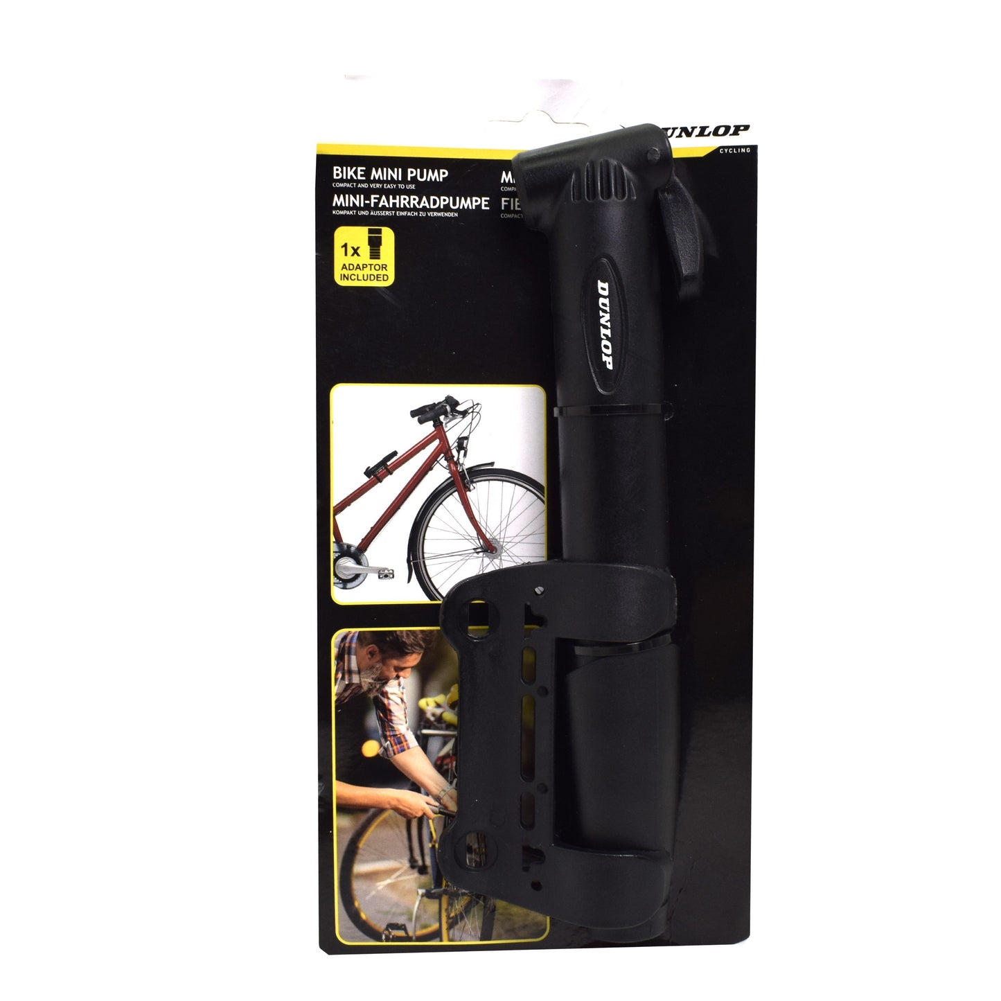 Pompa bicicleta mini prindere pe cadru Dunlop