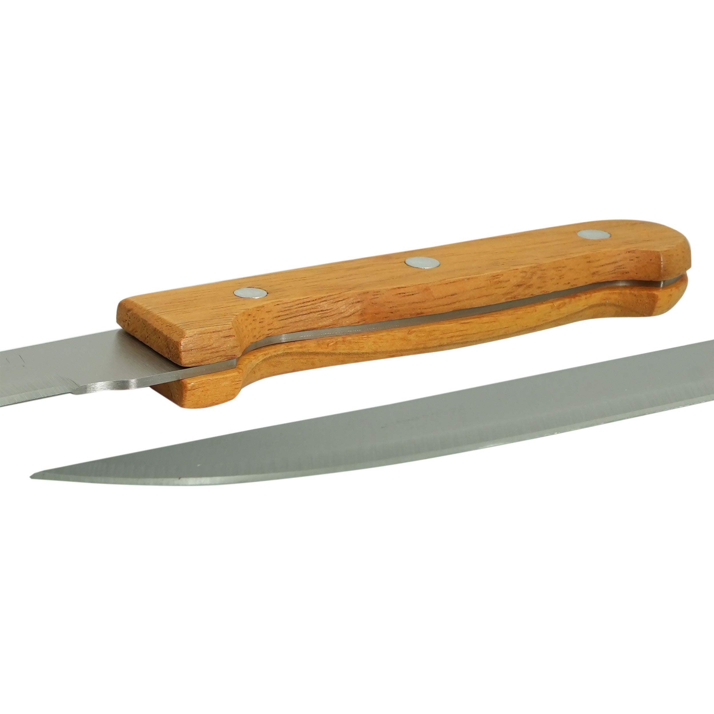 Set ustensile gratar, Big Jeff, Cutit/Furculita, 32cm/32cm, Inox