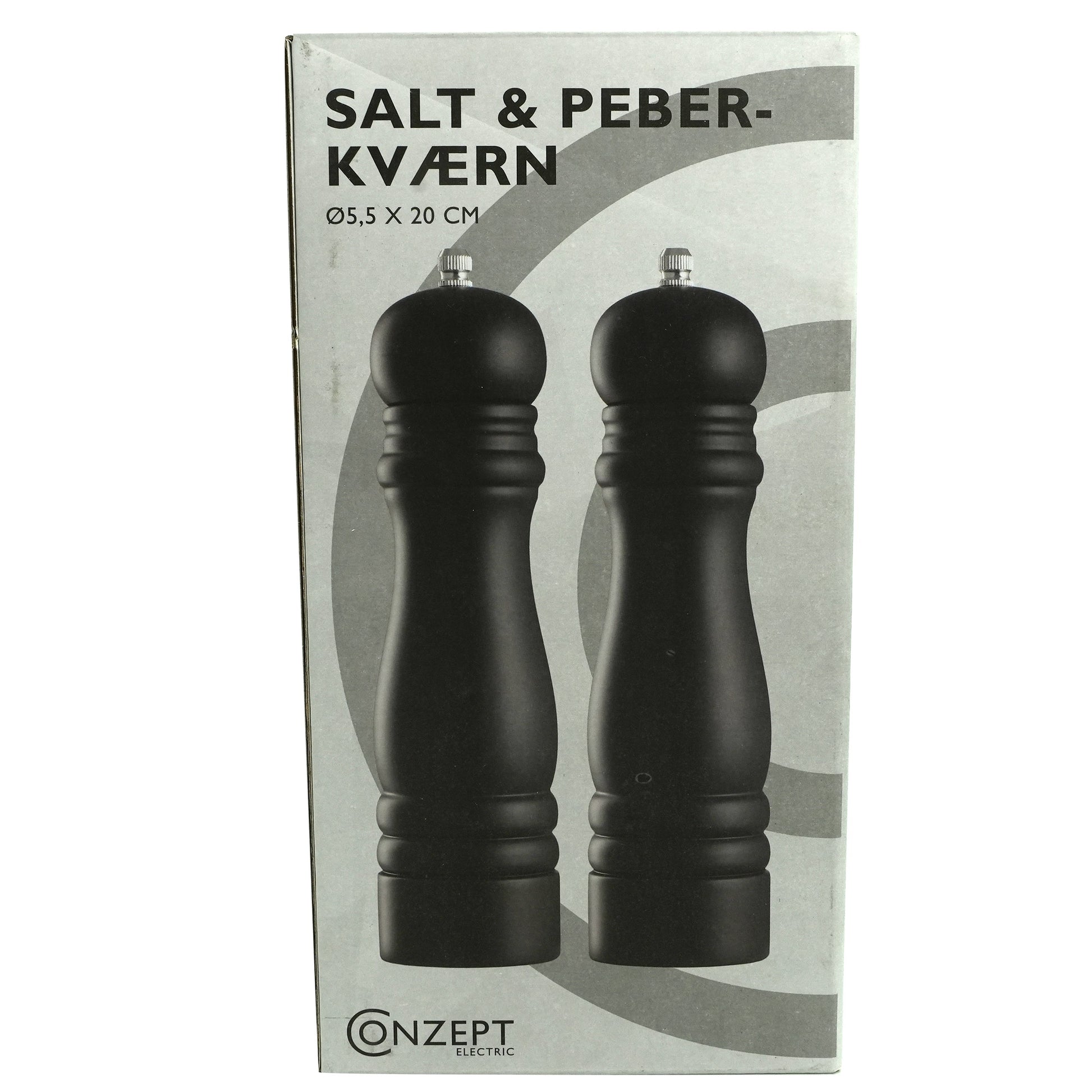 Set 2 rasnite, pentru sare - piper, lemn natural ,Conzept, 55539