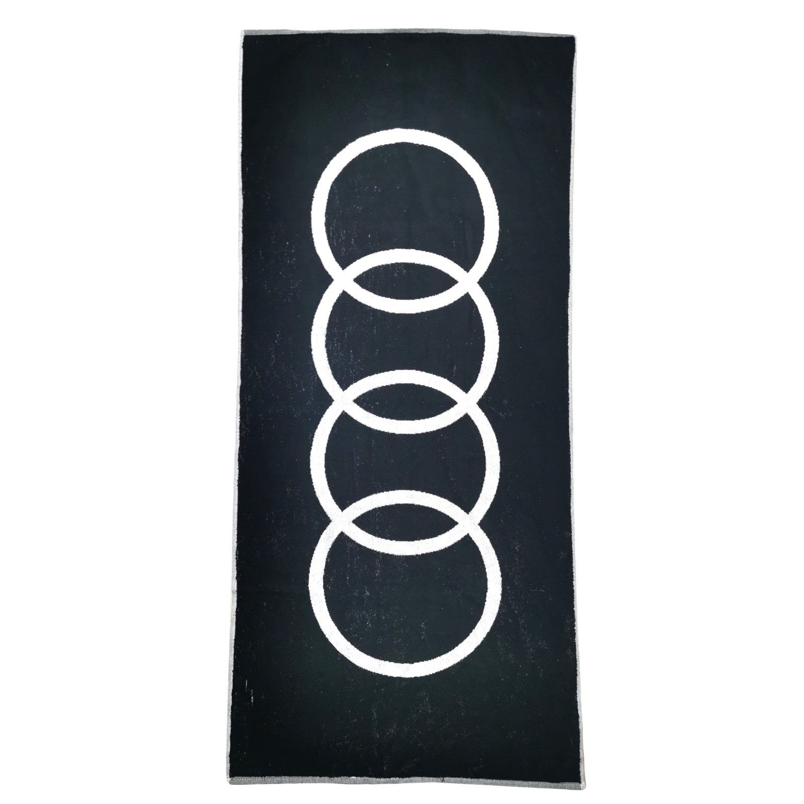 Prosop logo Audi negru pentru baie sau plaja, 70 x 150 cm, 100% bumbac 18487