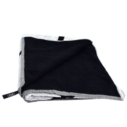 Prosop logo Audi negru pentru baie sau plaja, 70 x 150 cm, 100% bumbac 18487