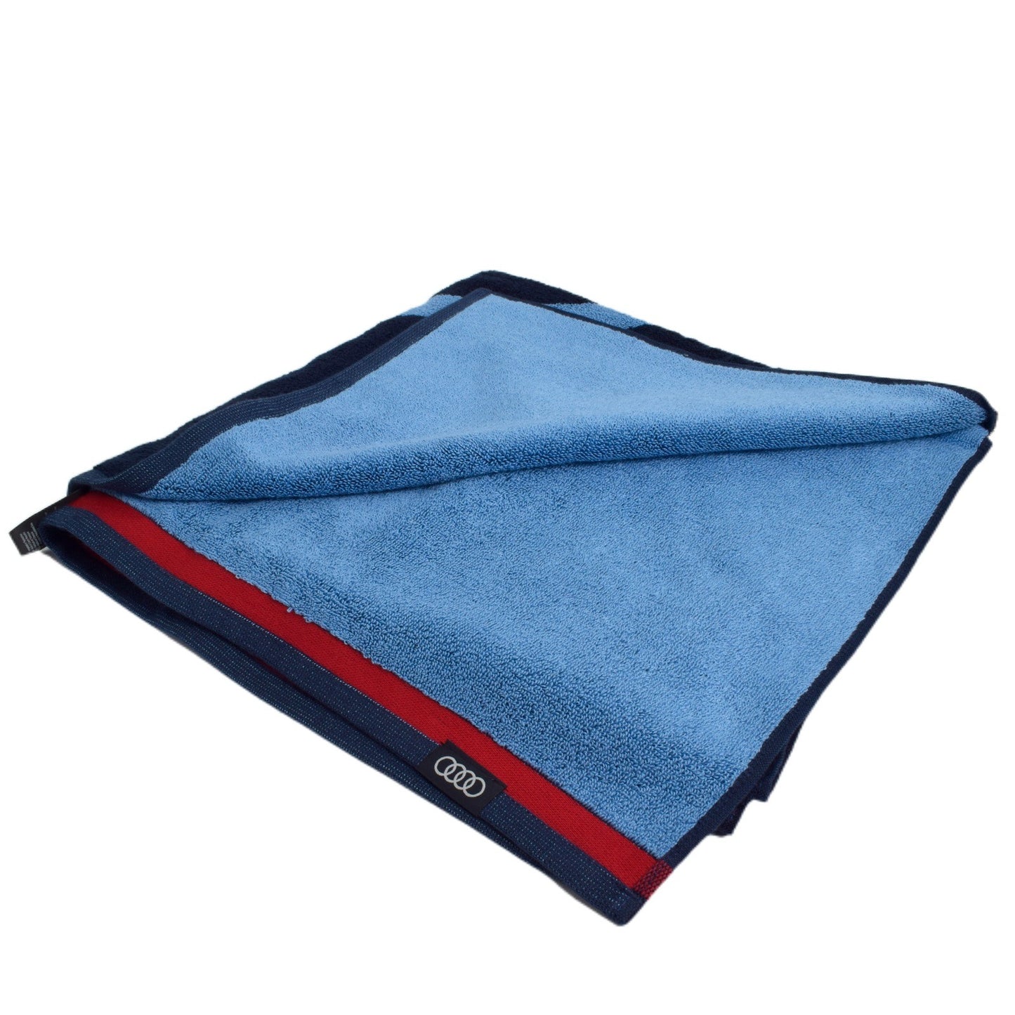 Prosop logo Audi albastru inchis pentru baie sau plaja, 80 x 150 cm, 100% bumbac 31321