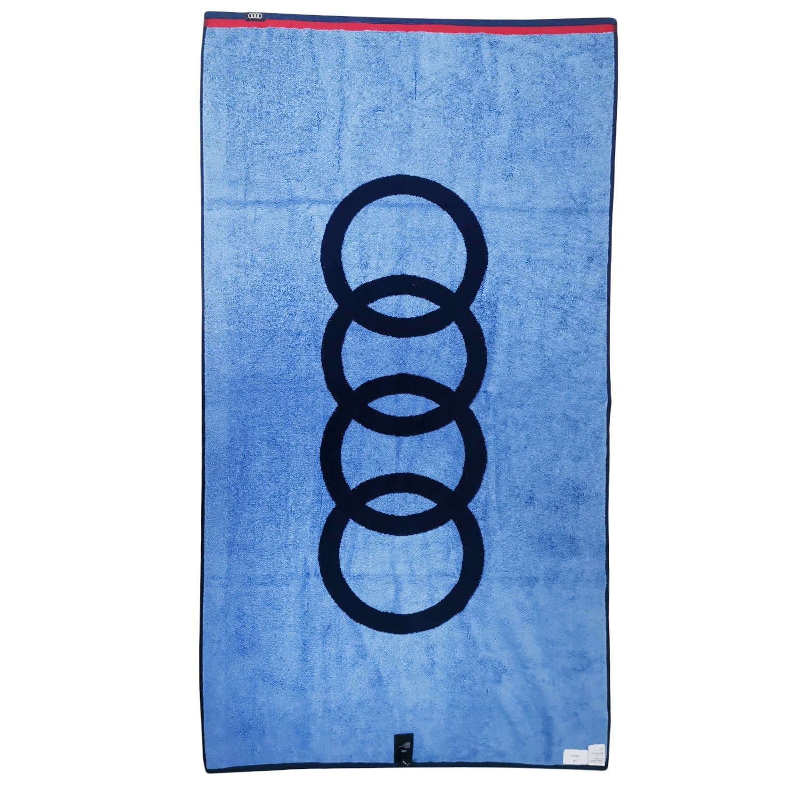 Prosop logo Audi albastru inchis pentru baie sau plaja, 80 x 150 cm, 100% bumbac 31321