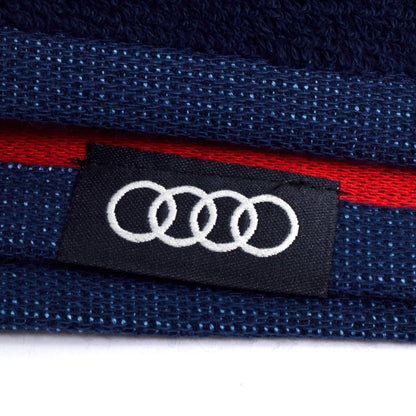 Prosop logo Audi albastru inchis pentru baie sau plaja, 80 x 150 cm, 100% bumbac 31321