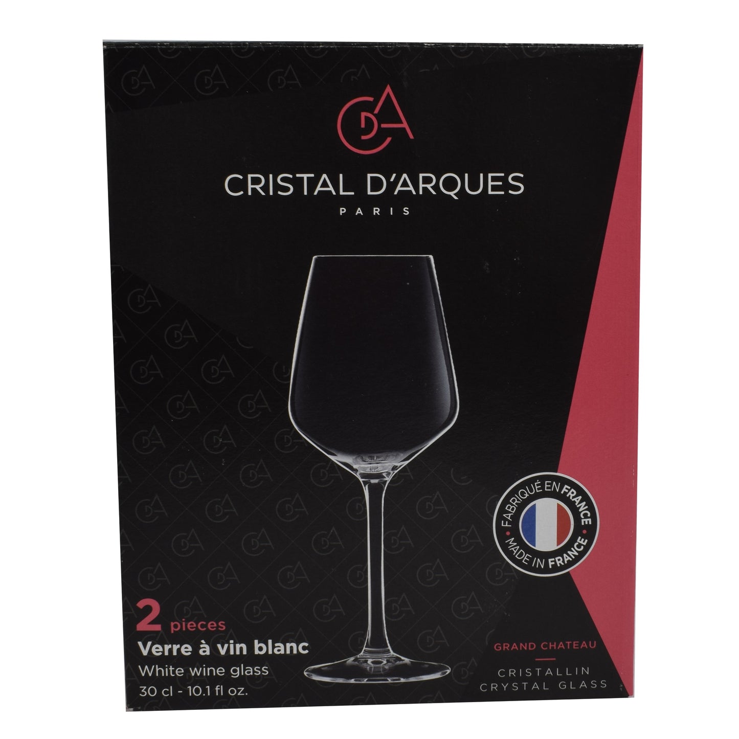 Set 2 pahare de cristal pentru vin, 300ml, Darques, 58044
