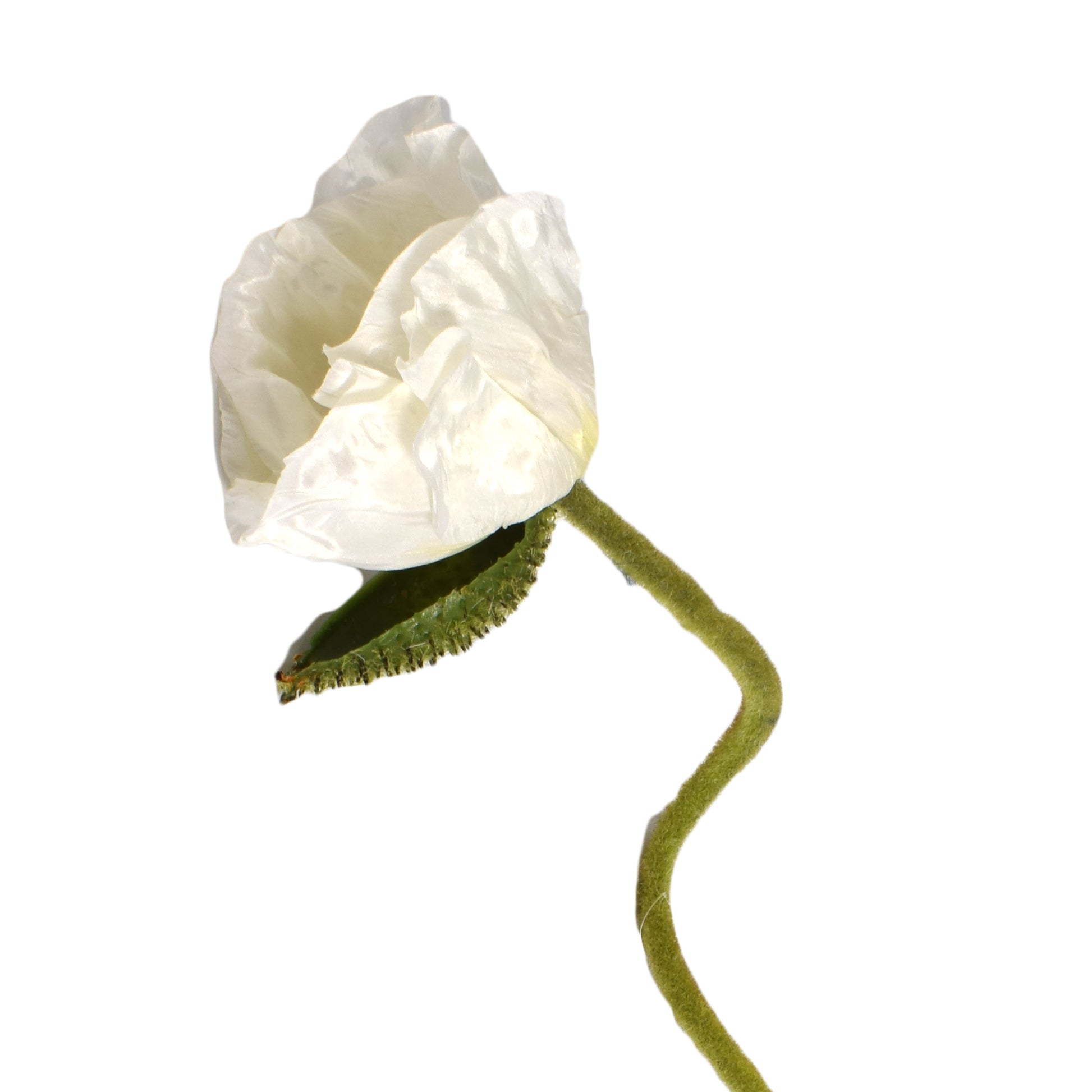 Floare artificiala, alba, 78 cm, Mac Gasper, 13921