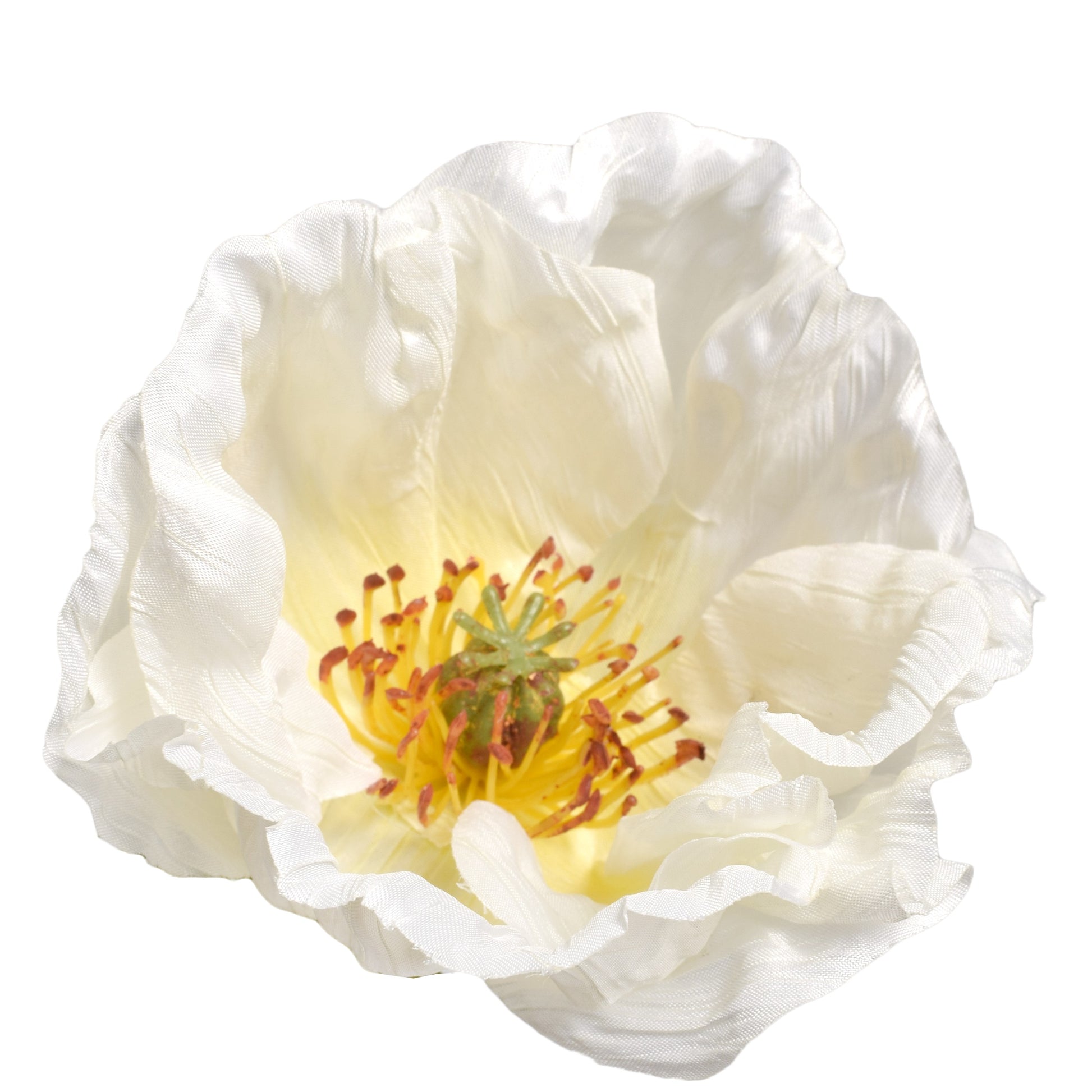 Floare artificiala, alba, 78 cm, Mac Gasper, 13921