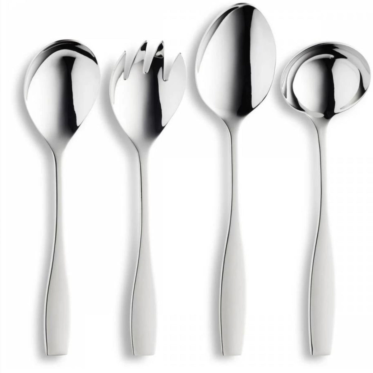 Set de 4 tacamuri pentru servit, din inox 18/10, Fontignac, 01775