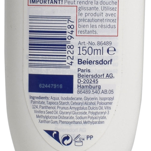 Lapte demachiant sub dus, pentru ten sensibil, Nivea, 150 ml, 89487
