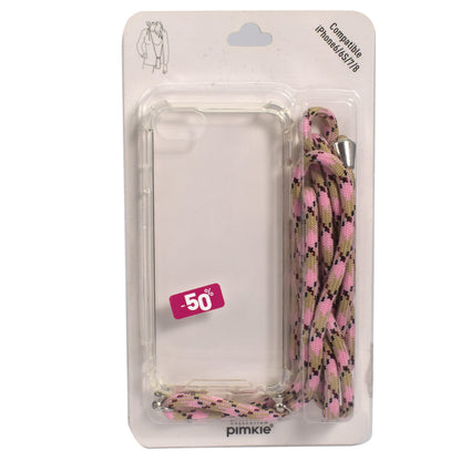 Husa telefon cu snur , pentru iPhone 6, iPhone 6s, iPhone 7, iPhone 8, Pimkie, 17687