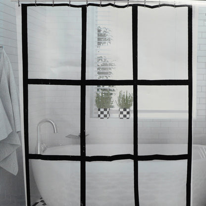 Perdea+inele pentru baie, transparenta, 180x200 cm, Ramadi, 8217Tr