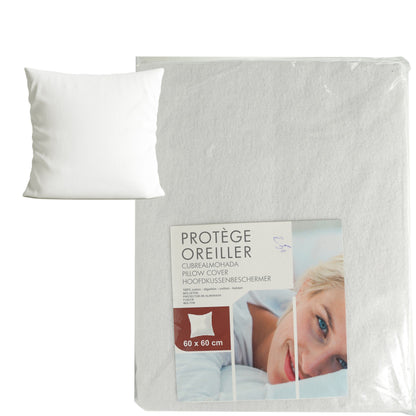 Husa pentru perna din bumbac, alba, 60x60 cm, Protege, 8167Wh