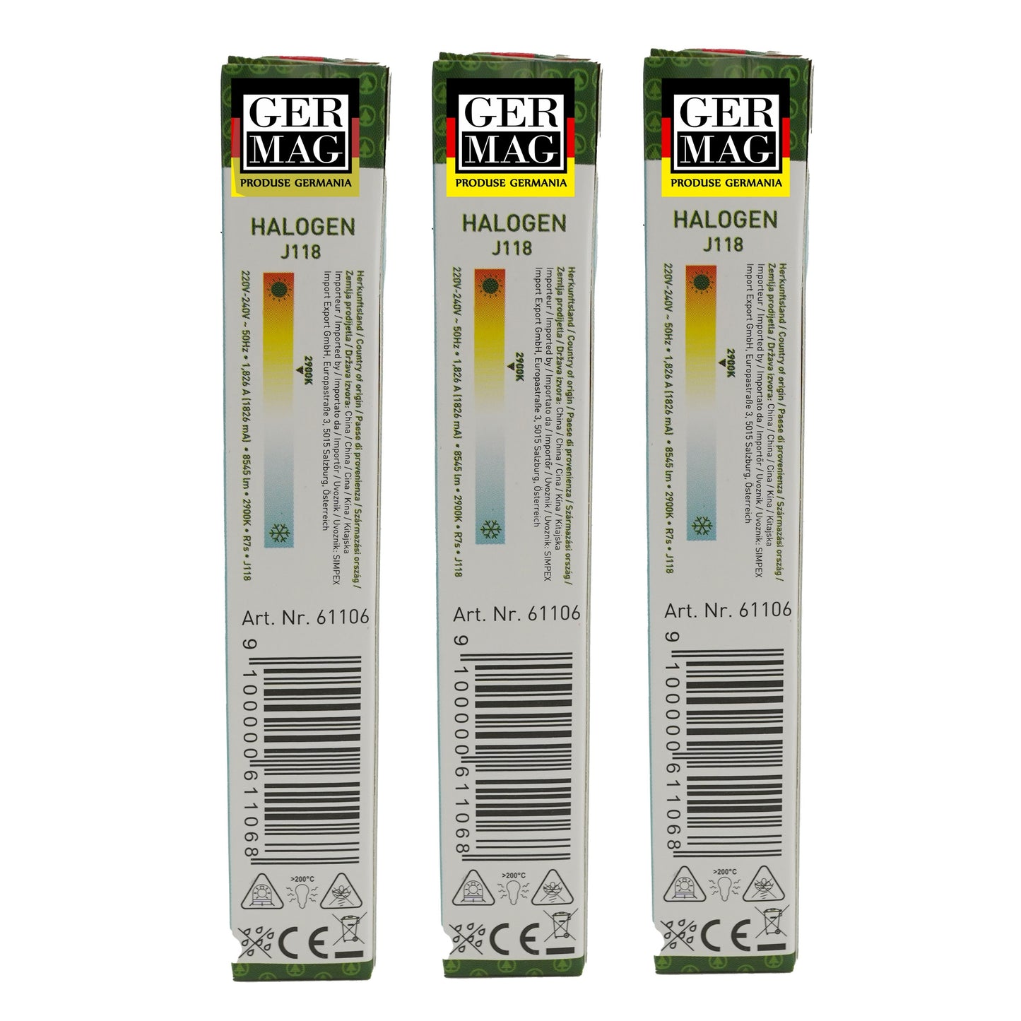 Set 3 becuri Halogen R7S, Budget, 11068