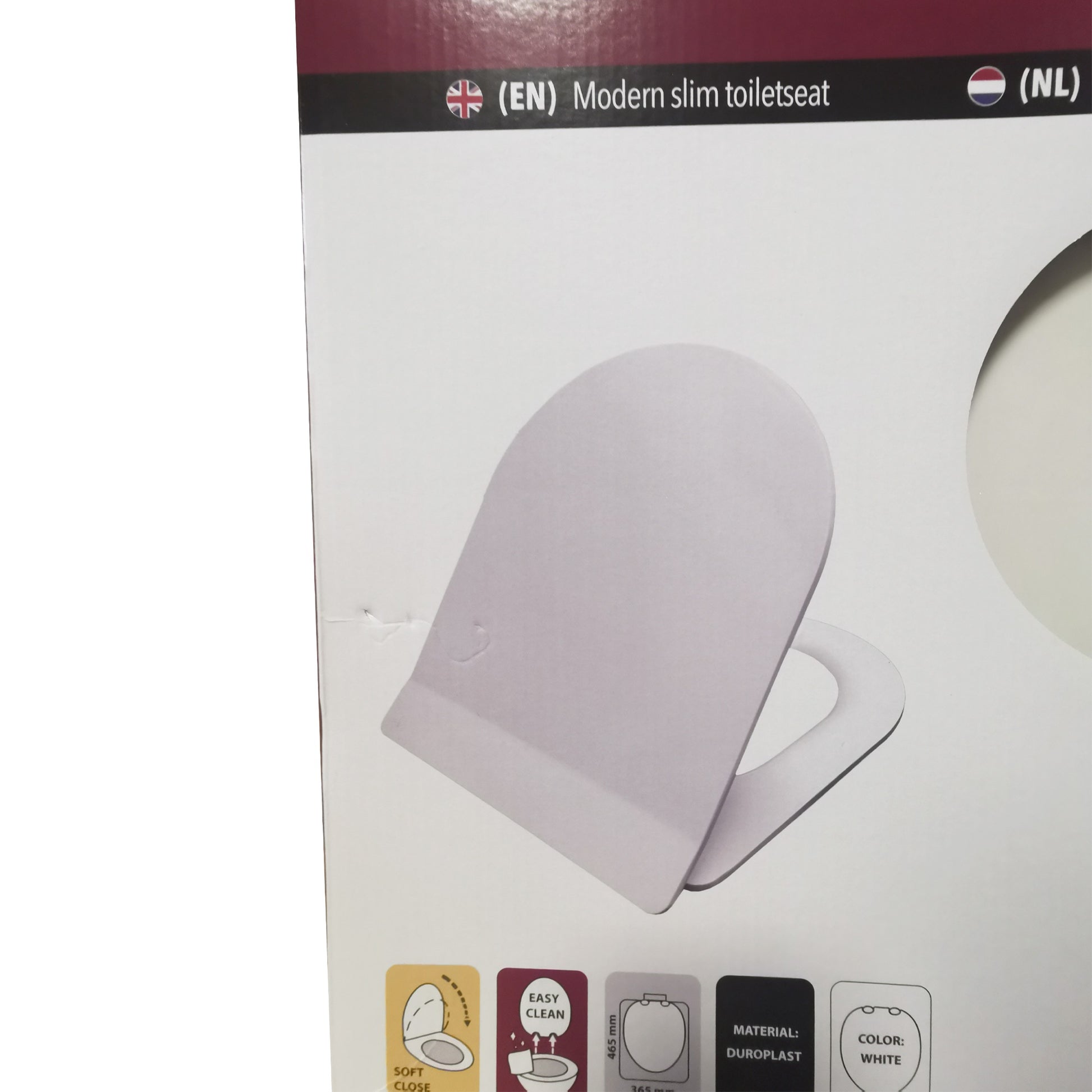 Capac pentru wc, universal, Dutch House, Soft Close, alb, 465x365, 02212