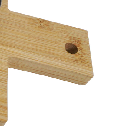 Tocator bambus cu bol, pentru servire, 14x25x1.5 cm, Gusta, 34359