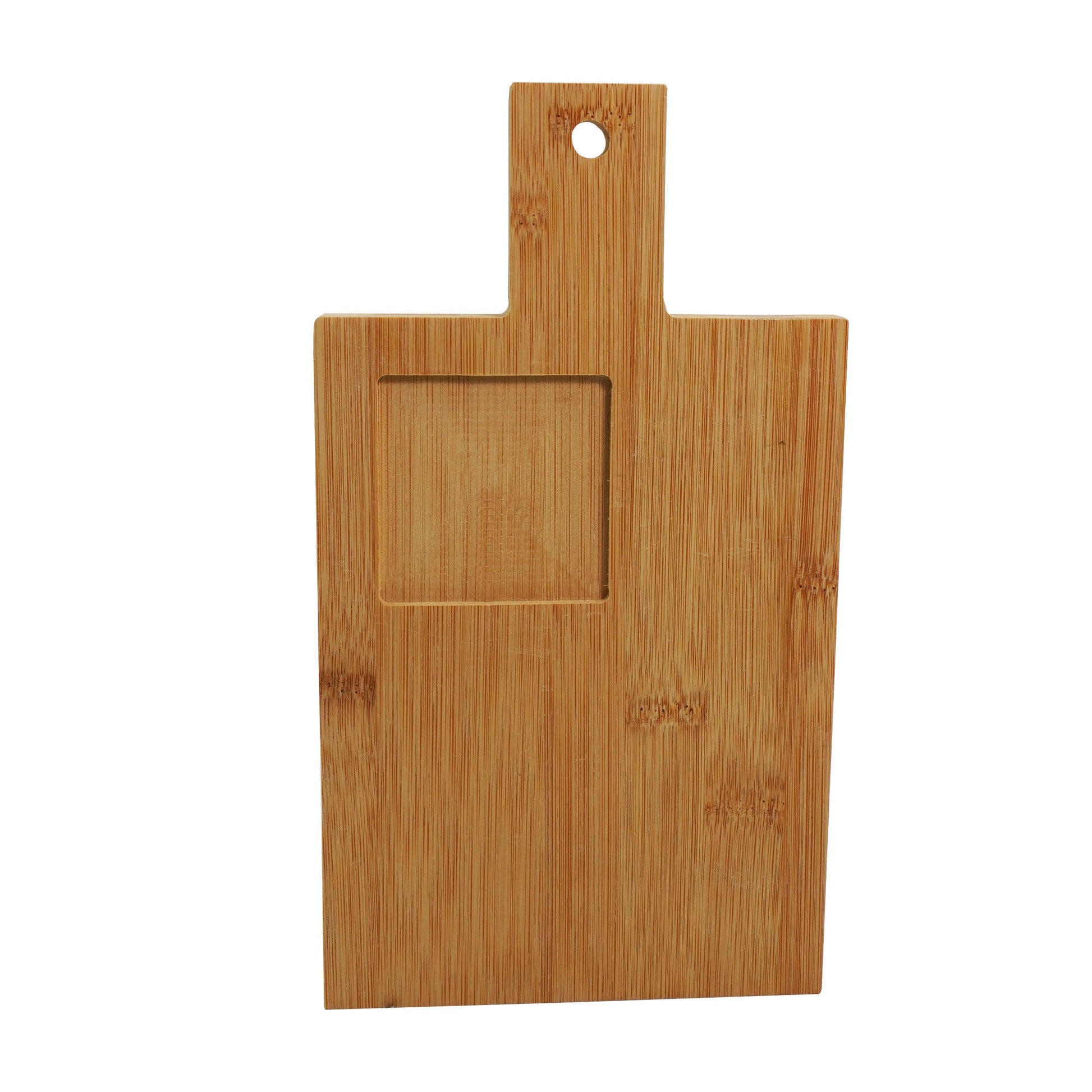 Tocator bambus cu bol, pentru servire, 14x25x1.5 cm, Gusta, 34359