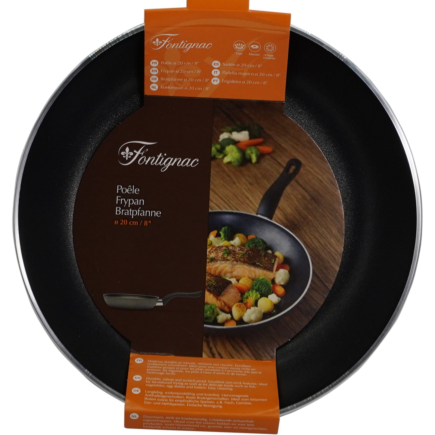 Tigaie antiaderenta din aluminiu, 20 cm, Fontignac, 17759