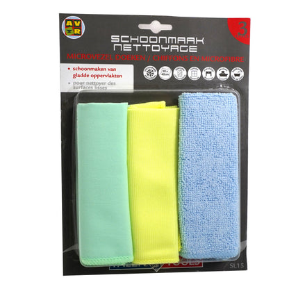 Set 3 lavete, multicolor, 30x40 cm, Taler Tools, 20402