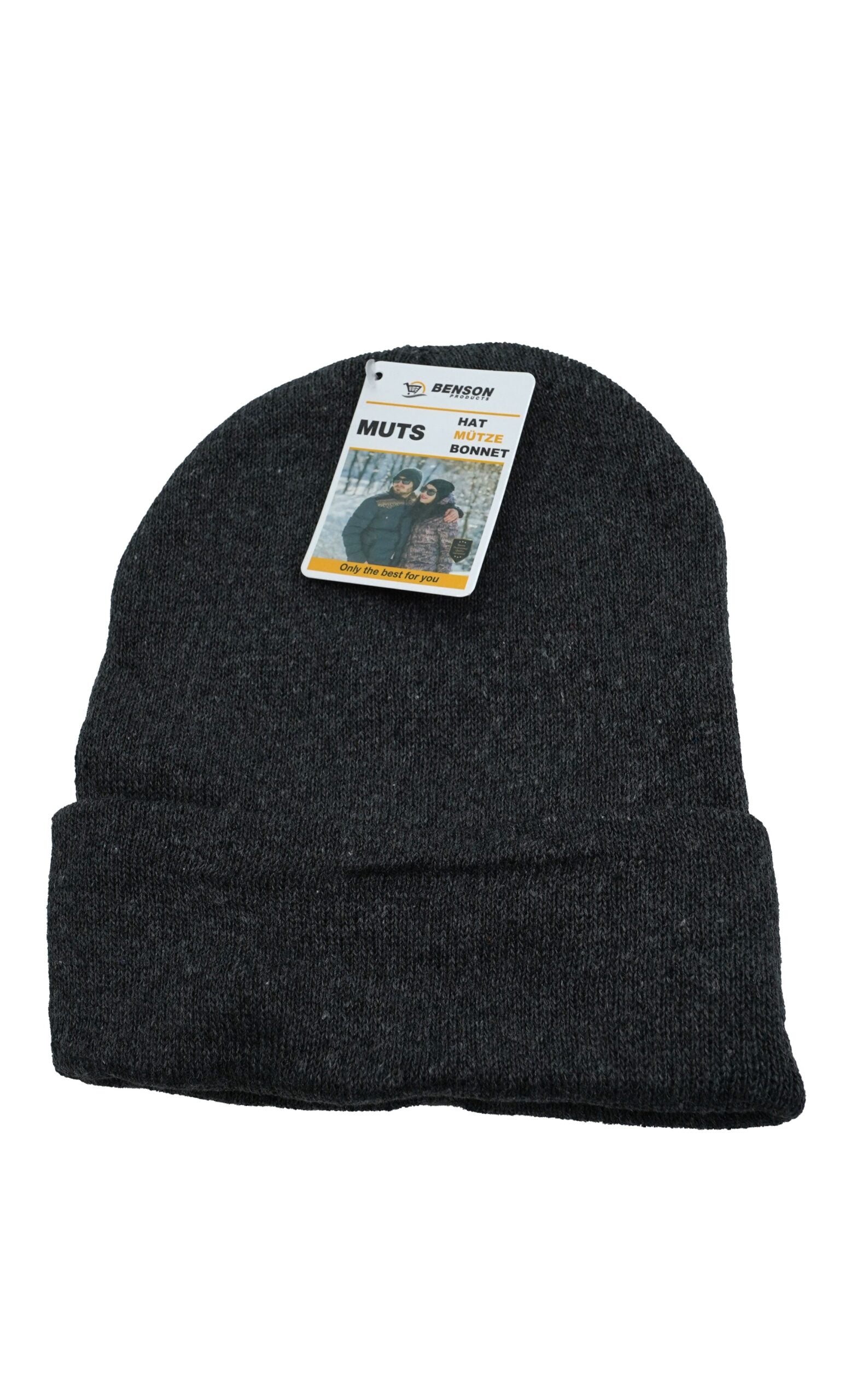 Caciula tricotata unisex, gri, Benson, 9914Gy