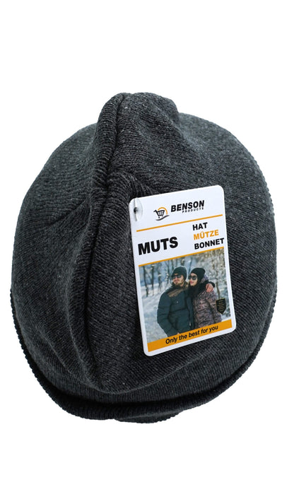 Caciula tricotata unisex, gri, Benson, 9914Gy