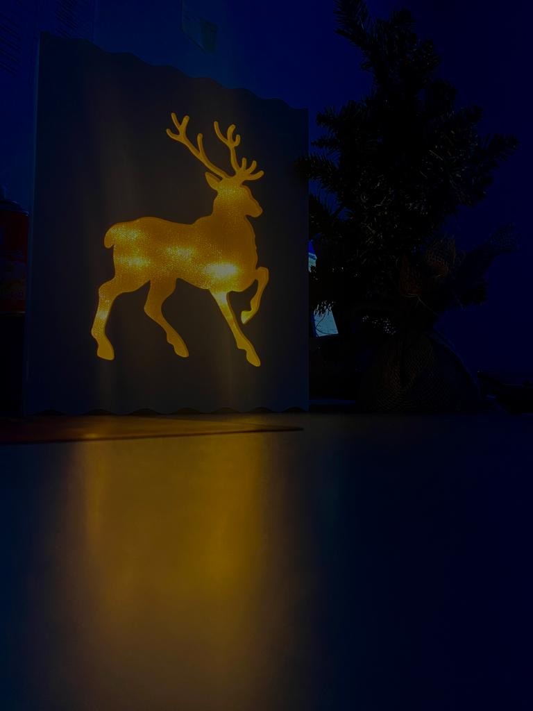 Tablou cu Ren, 8 Leduri, 24x30 cm, Grundig, 19915