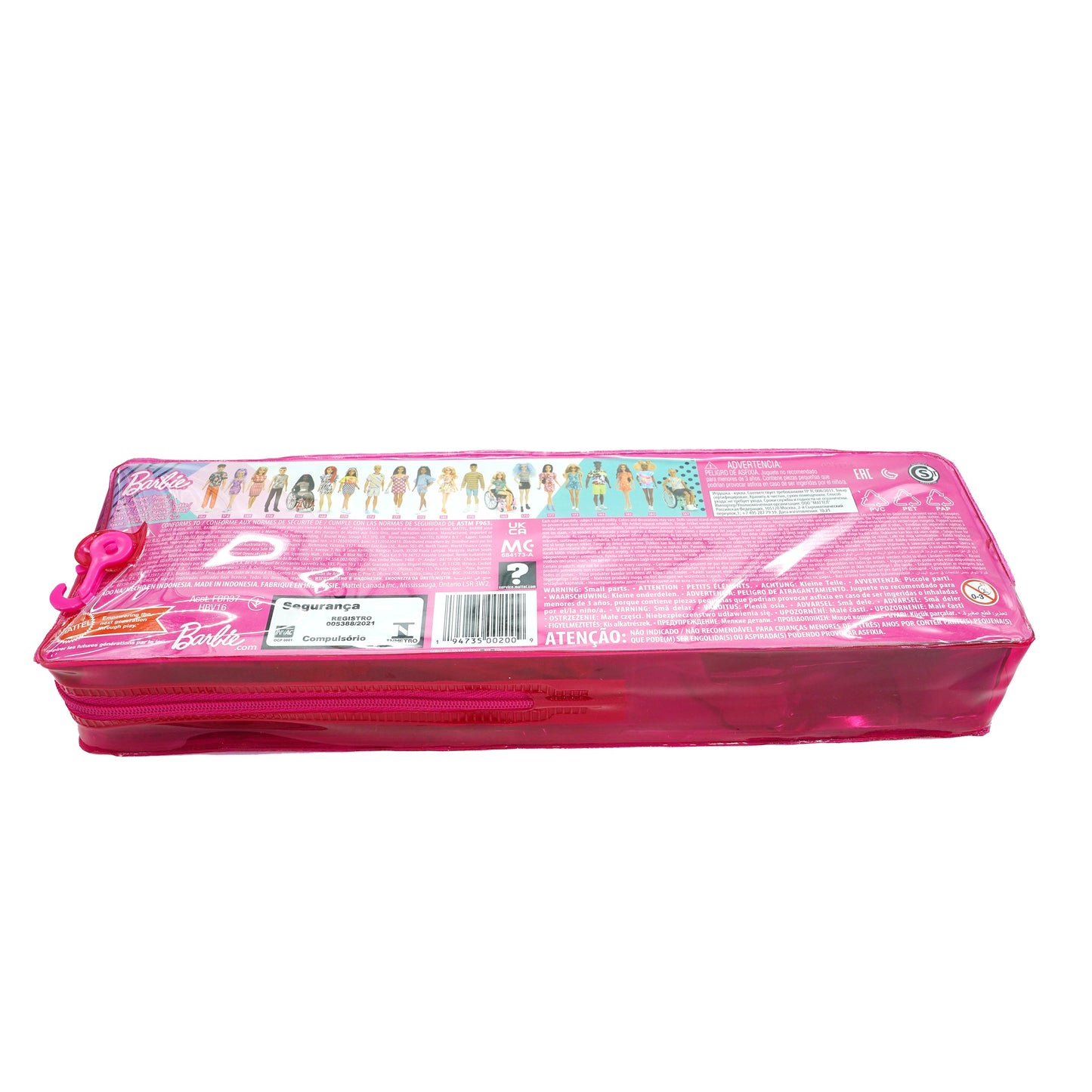 Papusa Barbie Fashionista bruneta in rochie cu model floral, 02009