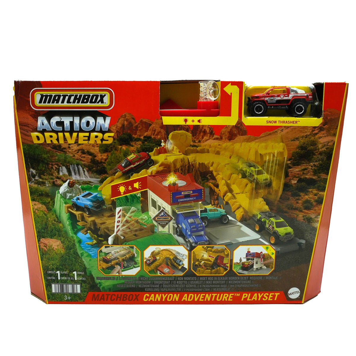 Set de joaca Matchbox - Action Drivers, Canionul, cu sunete si lumini, 67503