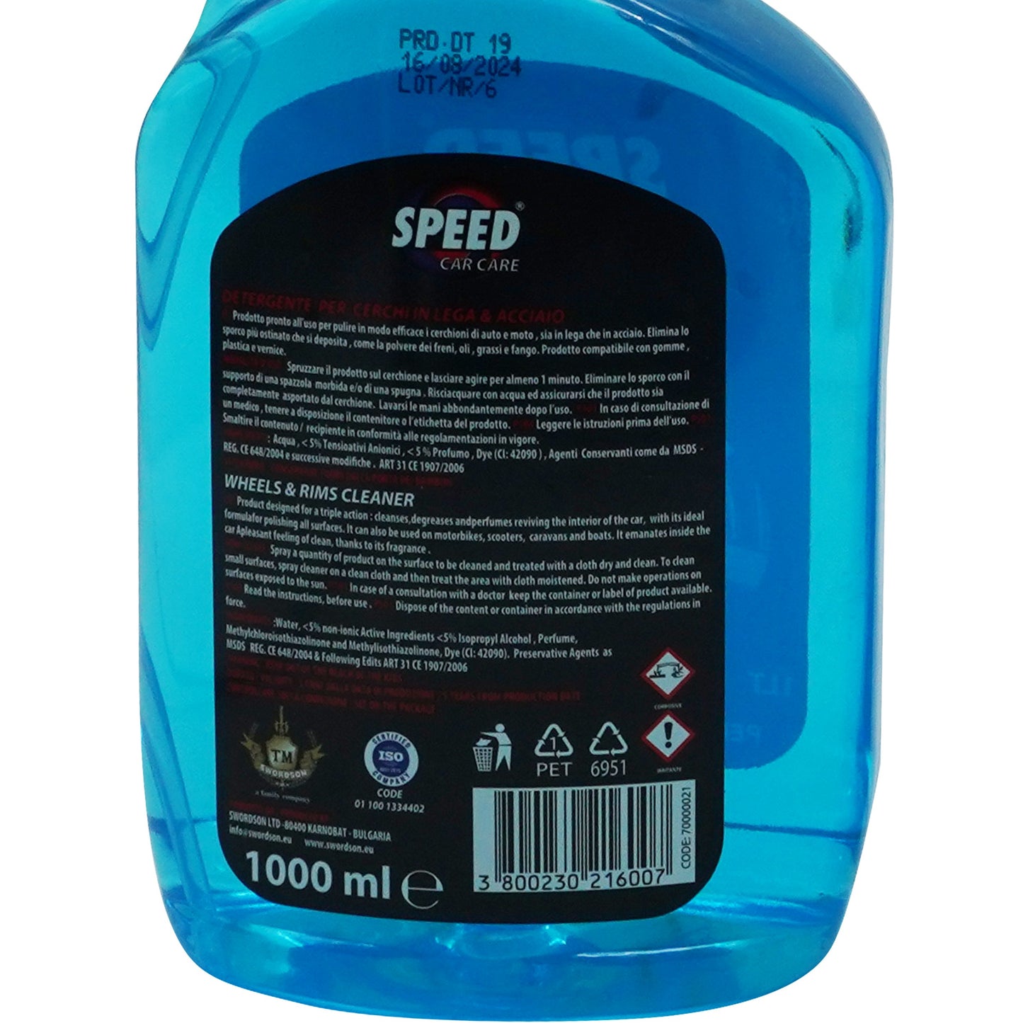 Solutie Spray pentru curatare janta si cauciucuri, 1 l, Speed, 16007