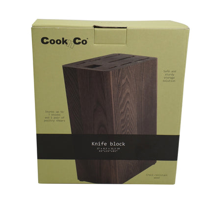 Suport lemn natural pentru cutite, Cook & Co, 17x9x22 cm, 15522