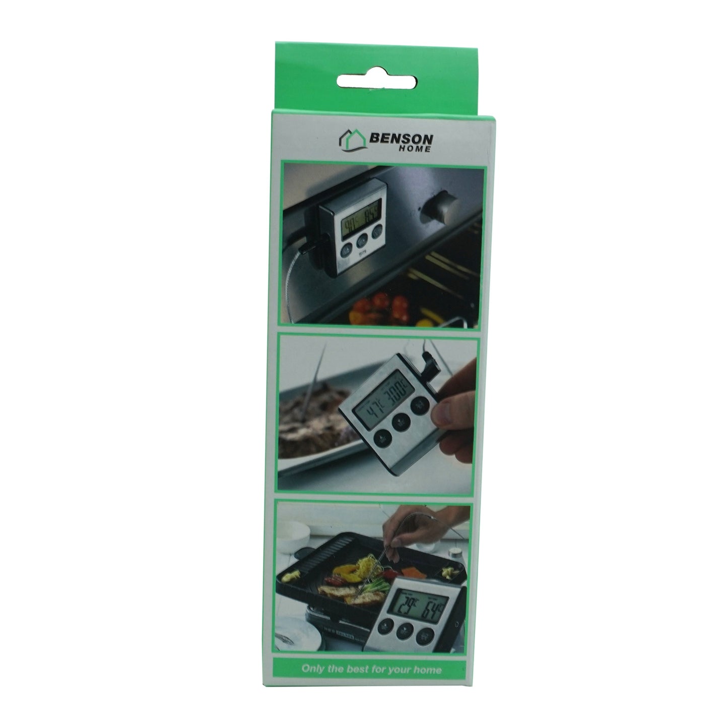 Termometru profesional cu timer si alarma, Benson, digital, magnetic, cablu 100 cm rezistent la caldura, 47682