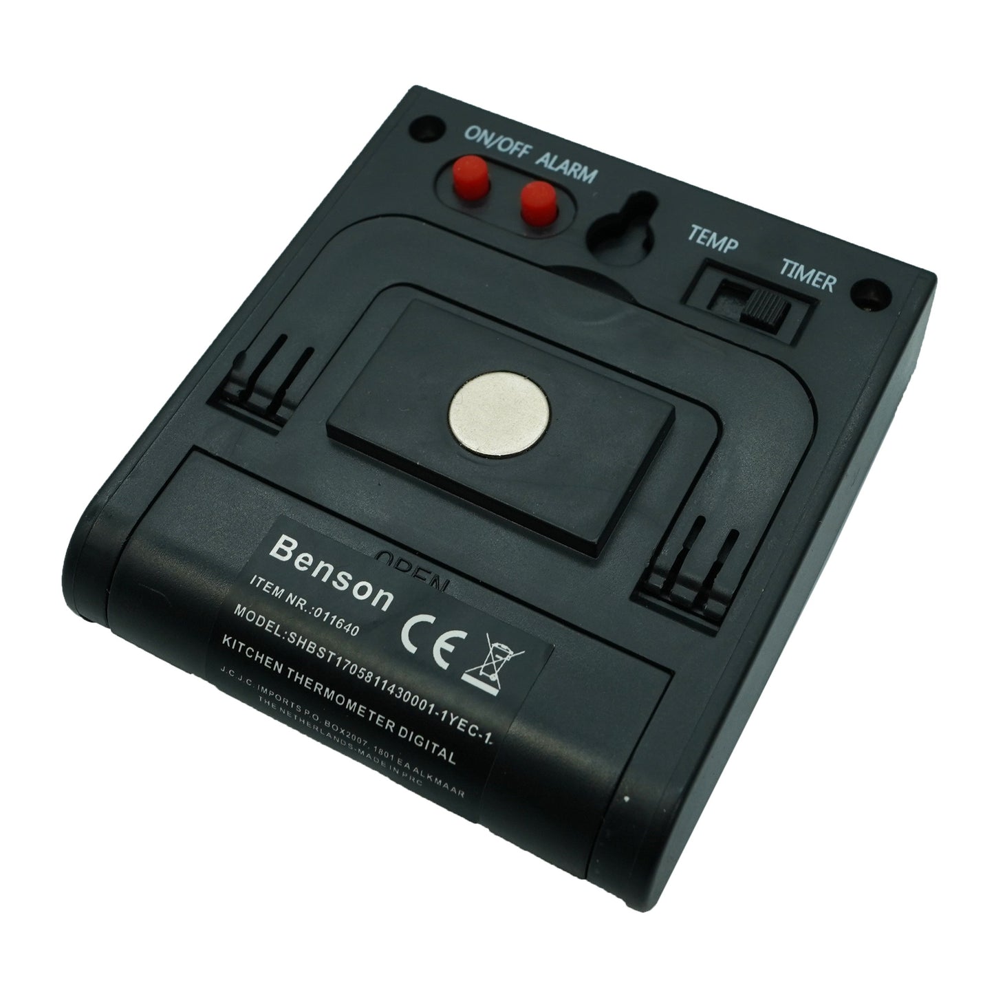 Termometru profesional cu timer si alarma, Benson, digital, magnetic, cablu 100 cm rezistent la caldura, 47682