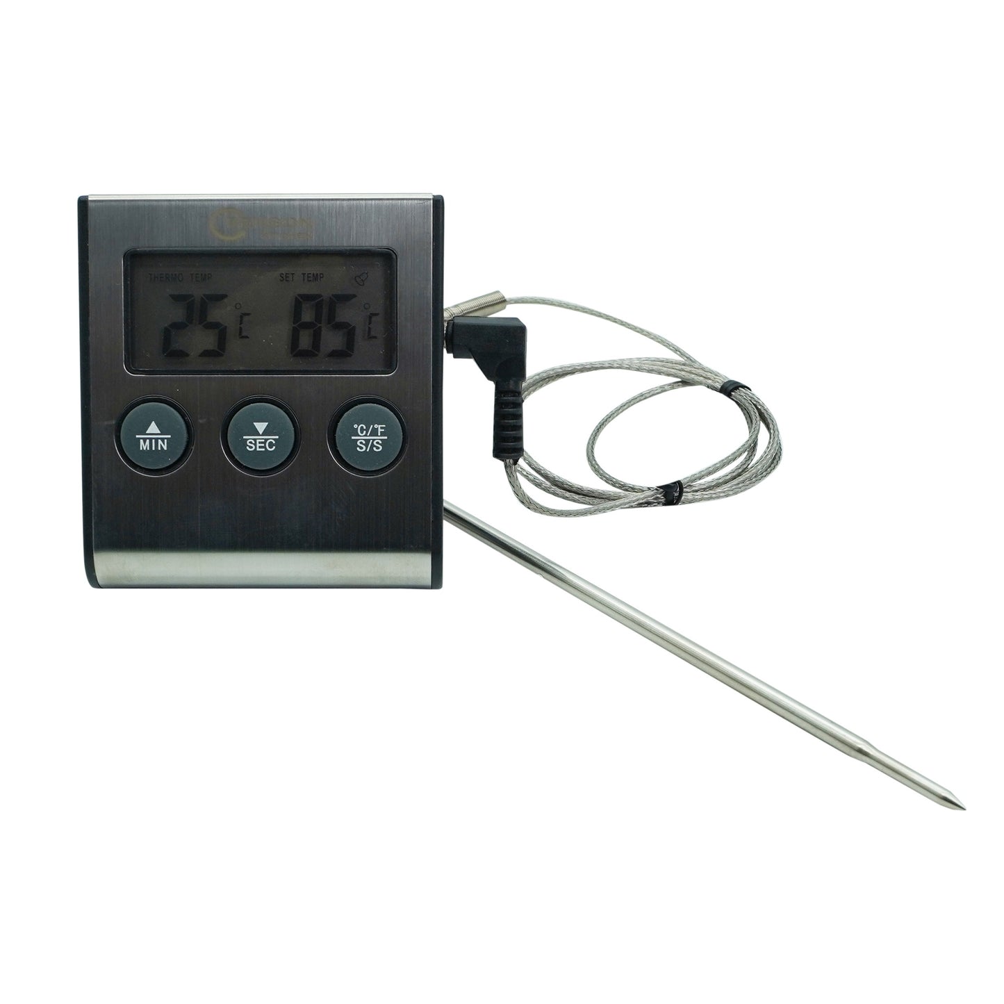 Termometru profesional cu timer si alarma, Benson, digital, magnetic, cablu 100 cm rezistent la caldura, 47682
