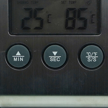 Termometru profesional cu timer si alarma, Benson, digital, magnetic, cablu 100 cm rezistent la caldura, 47682