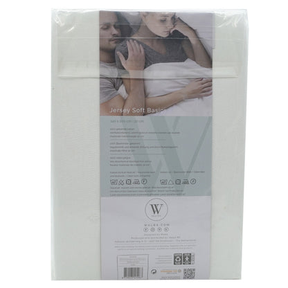 Husa saltea din bumbac, alb, 140x200 cm, Jersey Soft Basic, Walra, 5067Wh