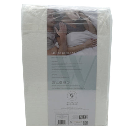 Husa saltea din bumbac, alb, 180x200 cm, Molton, Walra, 6903Wh