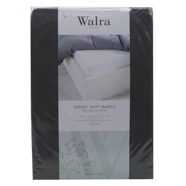 Husa saltea din bumbac, gri inchis, Jersey Soft Basic, Walra, 5524DGY