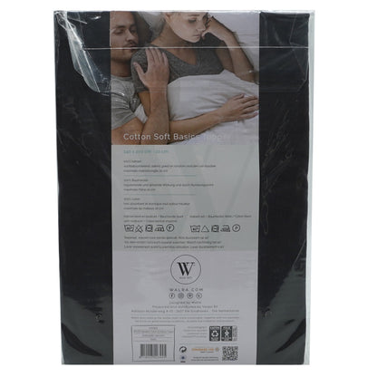 Husa saltea din bumbac, negru, 140x200 cm, Soft Basic Toper, Walra, 3445Blk