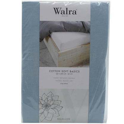 Husa saltea din bumbac, blue, 140x200 cm, Soft Basics, Walra, 2929Bl