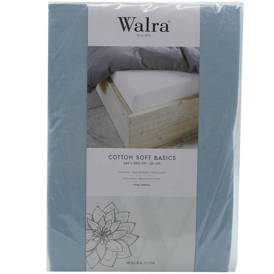 Husa saltea din bumbac, blue, 140x200 cm, Soft Basics, Walra, 2929Bl