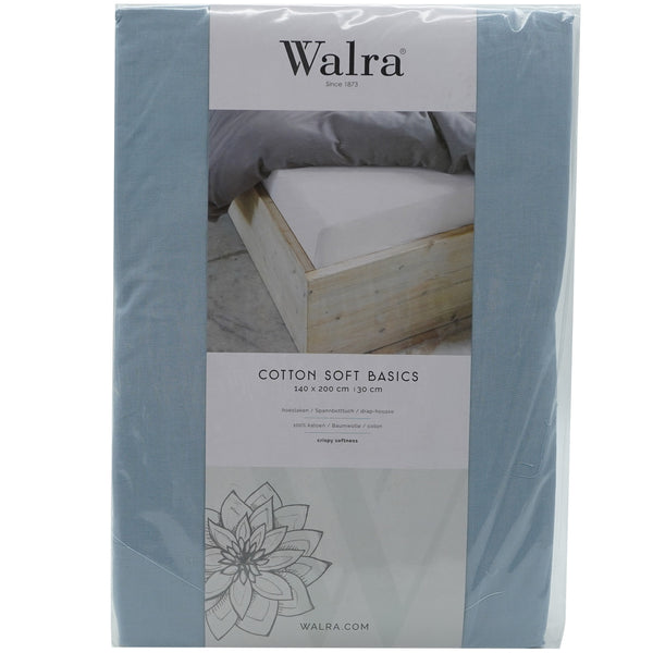Husa saltea din bumbac, blue, 140x200 cm, Soft Basics, Walra, 2929Bl