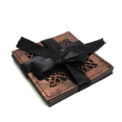 Set 6 suporturi pentru pahar, maro, 17424