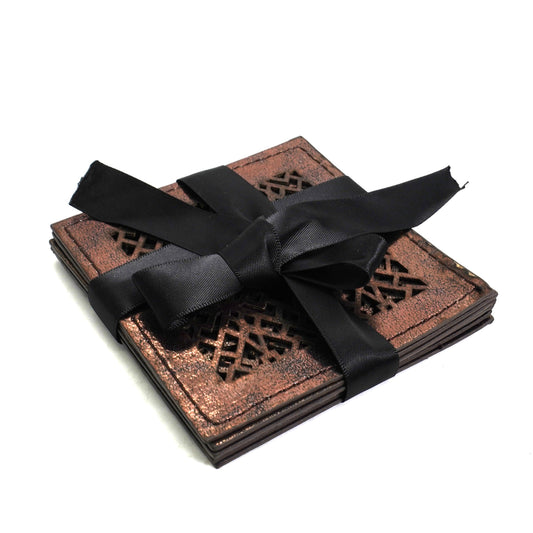 Set 6 suporturi pentru pahar, maro, 17424
