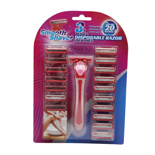 Aparat de ras pentru dama, 20 de rezerve, Smoth Shave, 02646