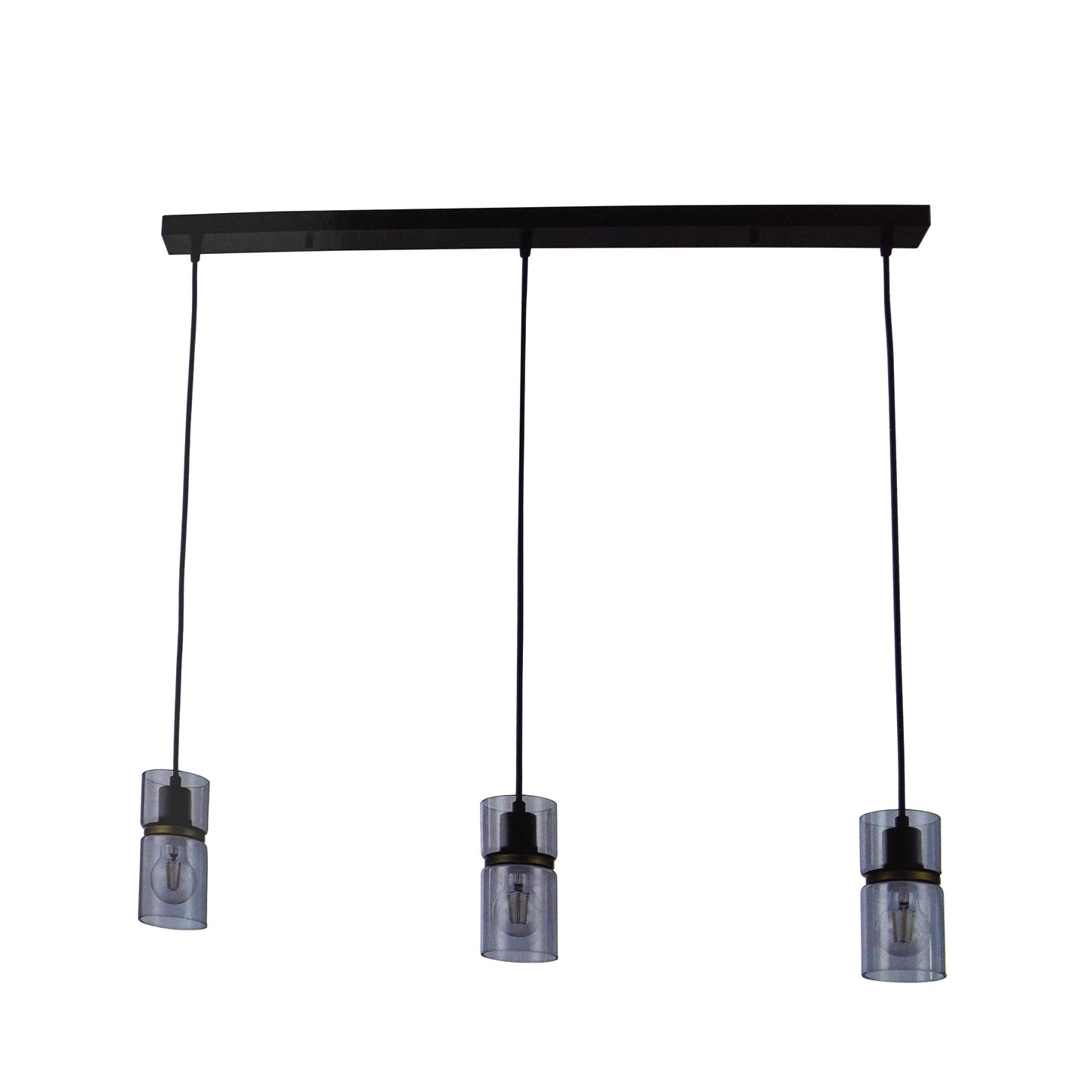 Lampa de tavan cu 3 spoturi de sticla, 130 x 60 cm, Juul Karwei, 49727